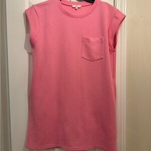 EUC Entro Pink Geometric Short Sleeve dress